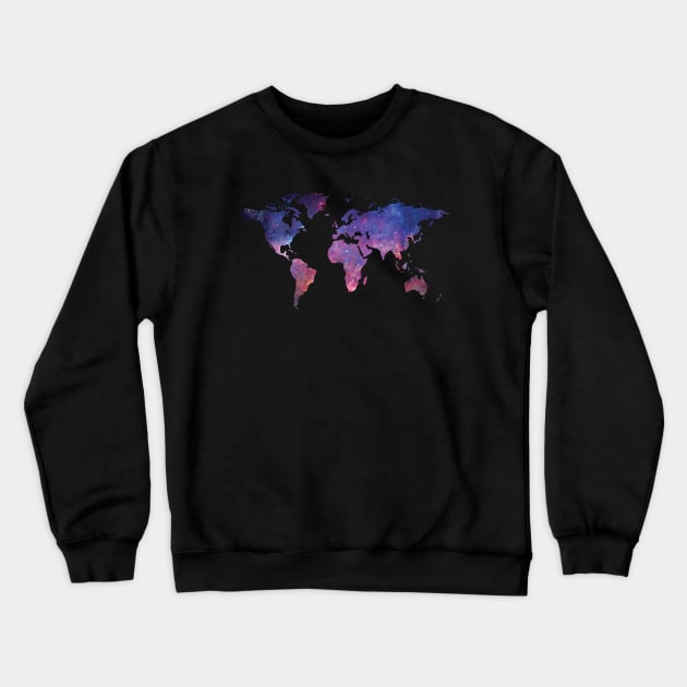 Galaxy Map Crewneck Sweatshirt by MysticMagpie